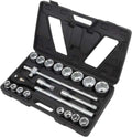 Socket Tool Set; 6-Point, 19-50 mm, 3/4''