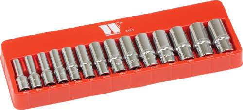 Socket Set; Deep Magnetic, 3/8''dr, 6-Point