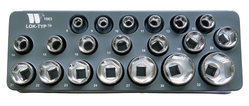 1/2'' dr Lok-Typ Sockets Shallow 8-32mm
