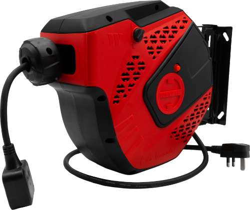 Retractable Power Cable Reel 15m for Electrical Tools UK fittings