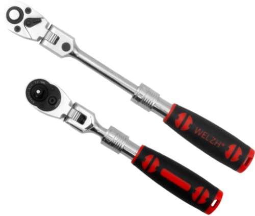 Ratchet; Telescopic, Flexi-Head, 1/4''dr