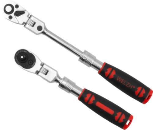 Ratchet; Telescopic, Flexi-Head & Lockable, 1/4''dr
