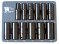 Socket Set; 3/8'', Deep, Impact (Lok-Typ™) 8-19mm
