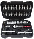 Socket Tool Set with Bits; 1/4'' 46-Piece