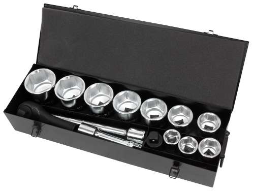 Socket Tool Set; 6Pt, 36-80mm, 1''