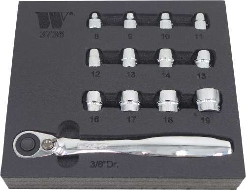 Socket Tool Set; 3/8'' Super Slim Series